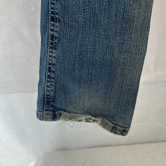 Rock 47 by Wrangler Low Rise Y2k Embellished Bootcut Denim Blue Jeans Sz 30/34 - Picture 9 of 10